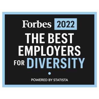 Forbes 2022 best employers for diversity award logo
