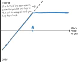 Cash-Secured put profit and loss chart