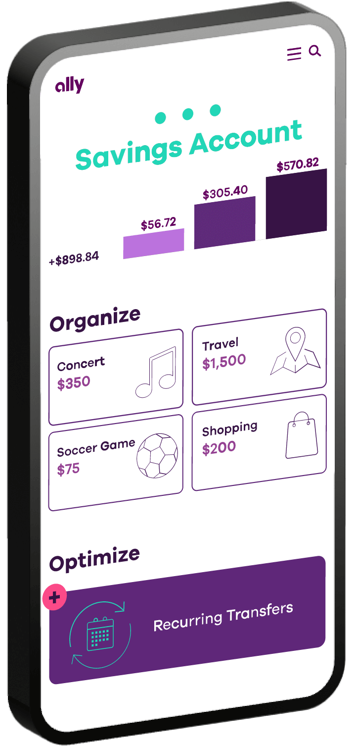 A phone screen depicting a snapshot of a user’s Online Savings Account