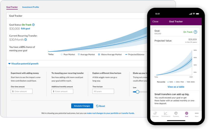 The dashboard view of an Invest Simply account.