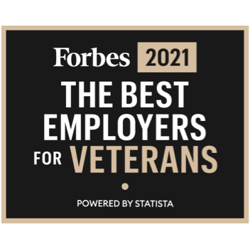 Forbes 2021 Best Employers for Veterans award logo