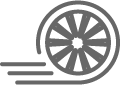 icon of a rolling wheel