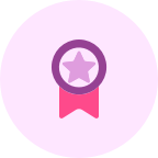 Award with star on the inside