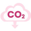 a cloud outlined in pink with CO2 in the middle