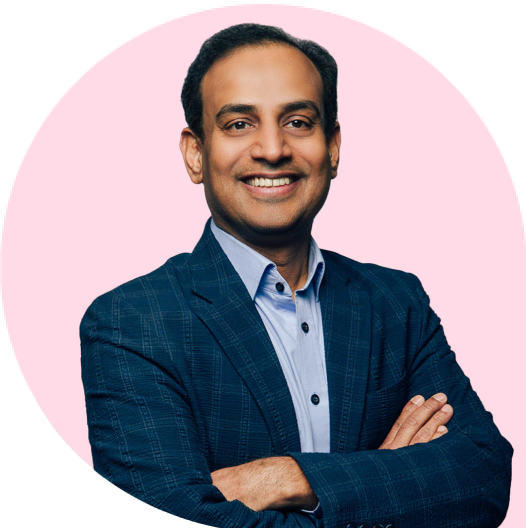 headshot of Sathish Muthukrishnan, Chief Information, Data and Digital Officer at Ally