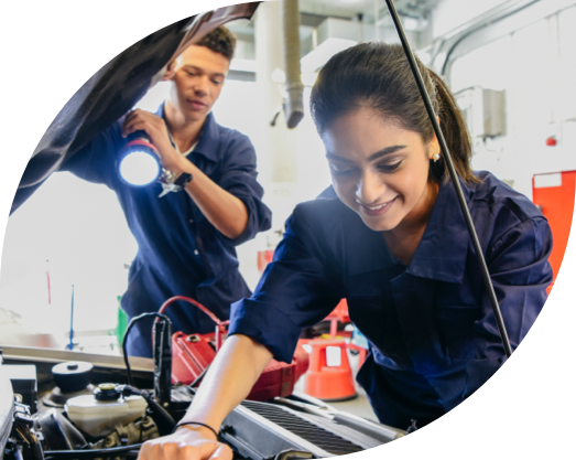 auto repair shop workers