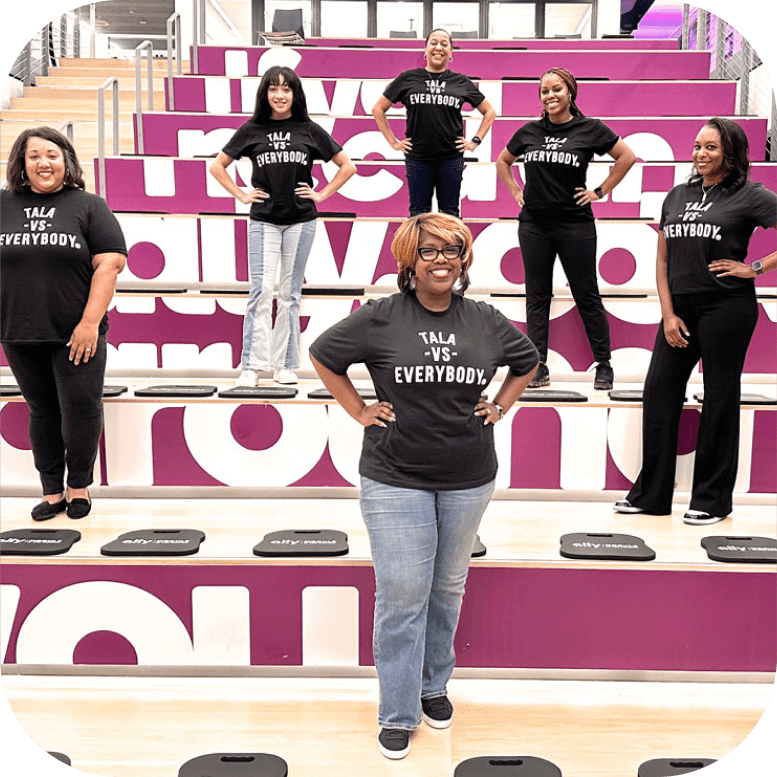 A diverse group of female business leaders at an Ally sponsored event.