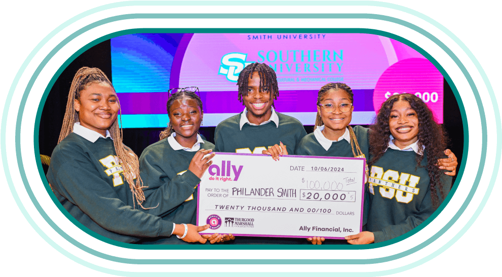 First place winners from Philander Smith University: Kenna Agbugba, Angel Balogun, Zara Duruji, Jennifer Obinwanne and James Owolabi