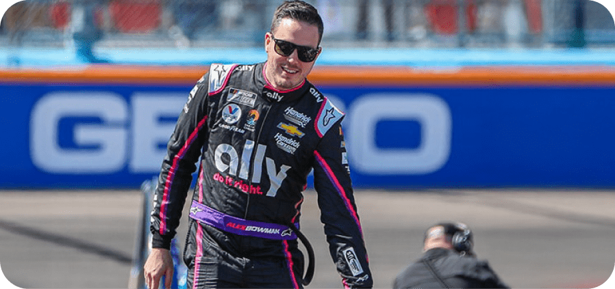 Alex Bowman at the track.