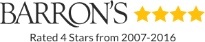Barron's Rated 4 stars from 2007-2016
