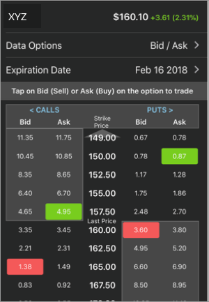 Self trade options